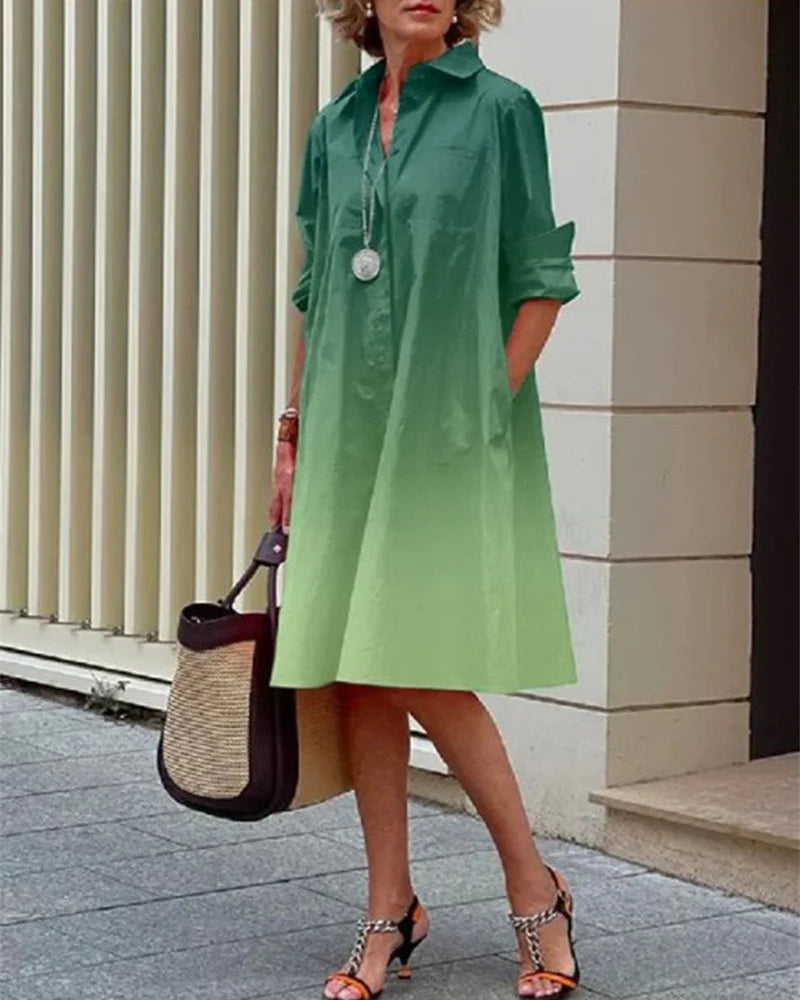 Vestido midi abotonado · Estampado blanco