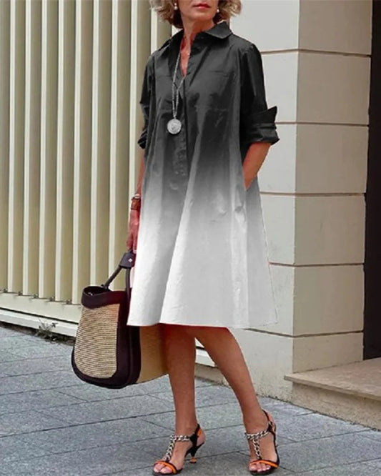 Vestido midi abotonado · Blanco