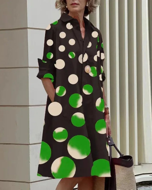 Vestido midi abotonado · Negro