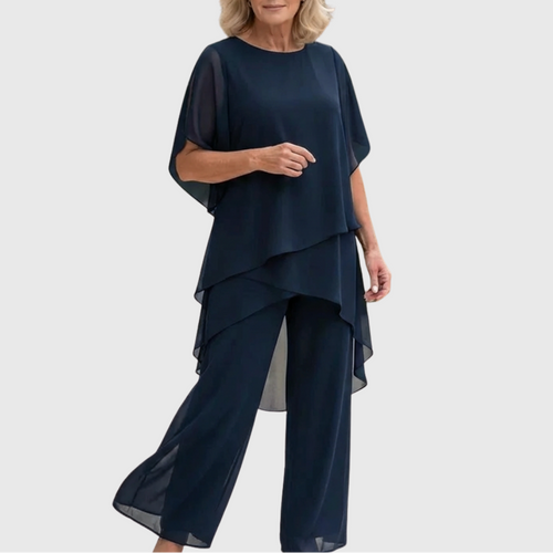 Lindsey™ | Layered Chiffon Palazzo Set