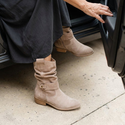 Botines Western de Efecto Ante