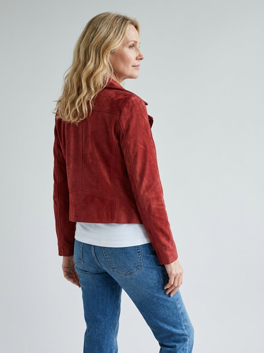 Chaqueta Corta Multicremallera con Cuello de Solapa de Sira Montero