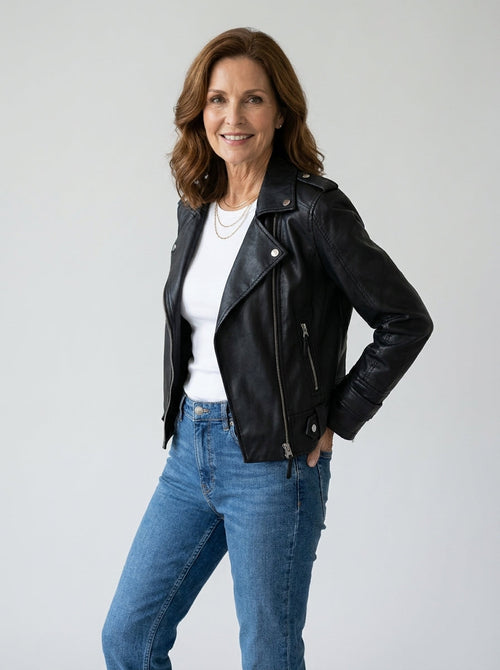 Chaqueta Crop de Polipiel de Sira Montero
