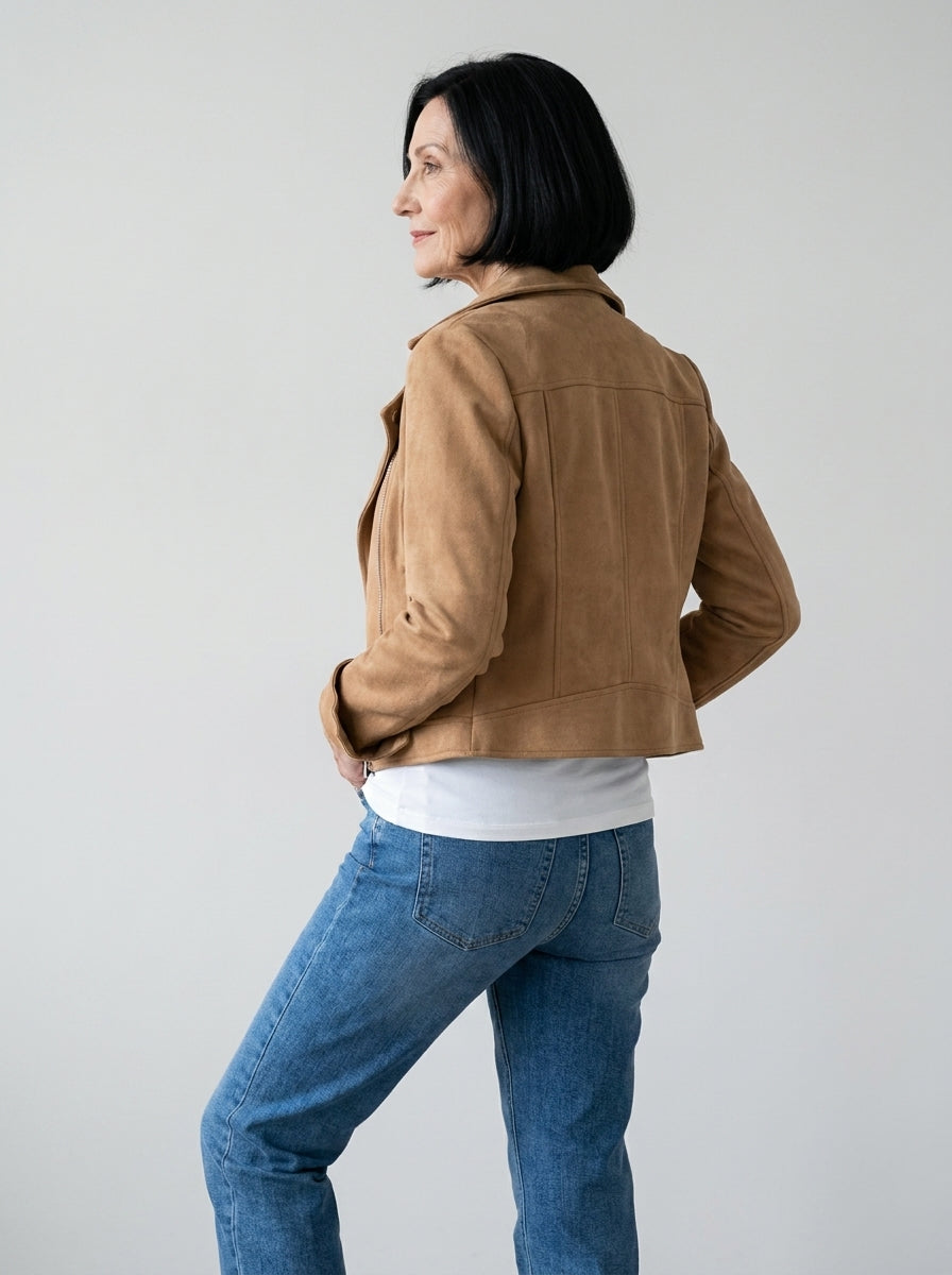 Chaqueta de Ante Sintético con Botones de Sira Montero