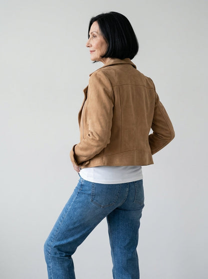 Chaqueta de Ante Sintético con Botones de Sira Montero