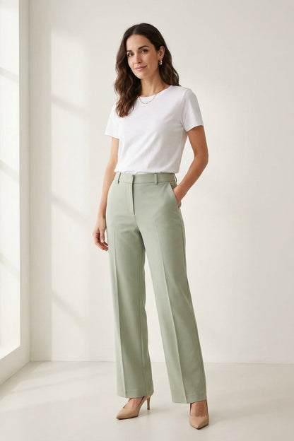 Pantalones de Corte Recto