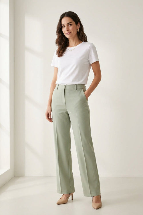 Pantalones de Corte Recto