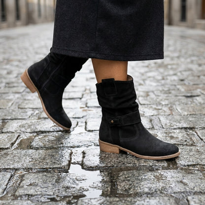 Botines Western de Efecto Ante