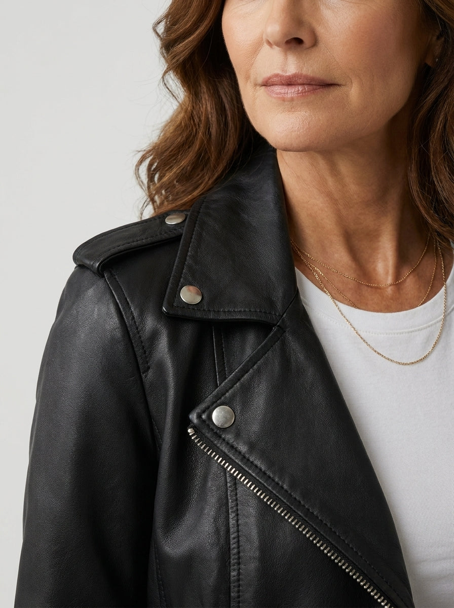Chaqueta Crop de Polipiel de Sira Montero