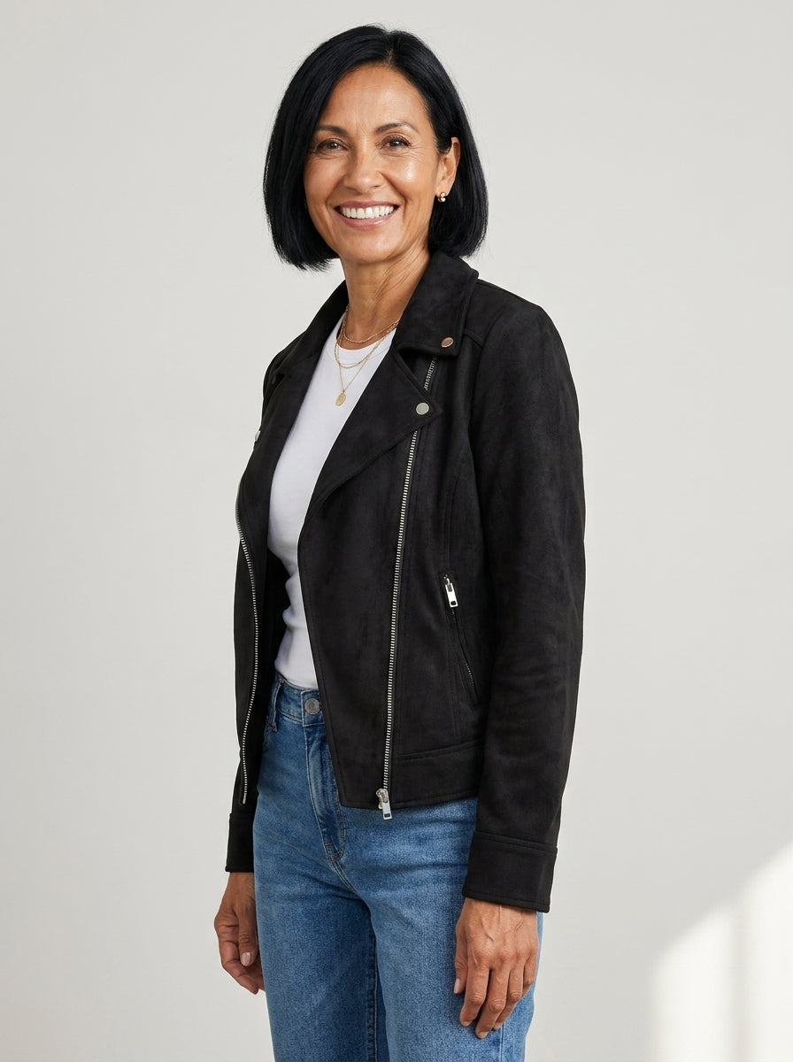 Chaqueta de Ante Sintético con Botones de Sira Montero