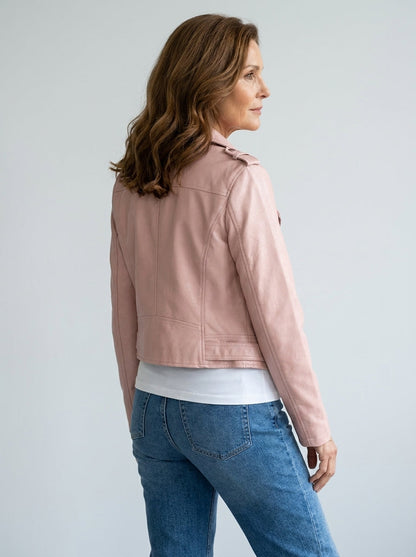 Chaqueta Crop de Polipiel de Sira Montero