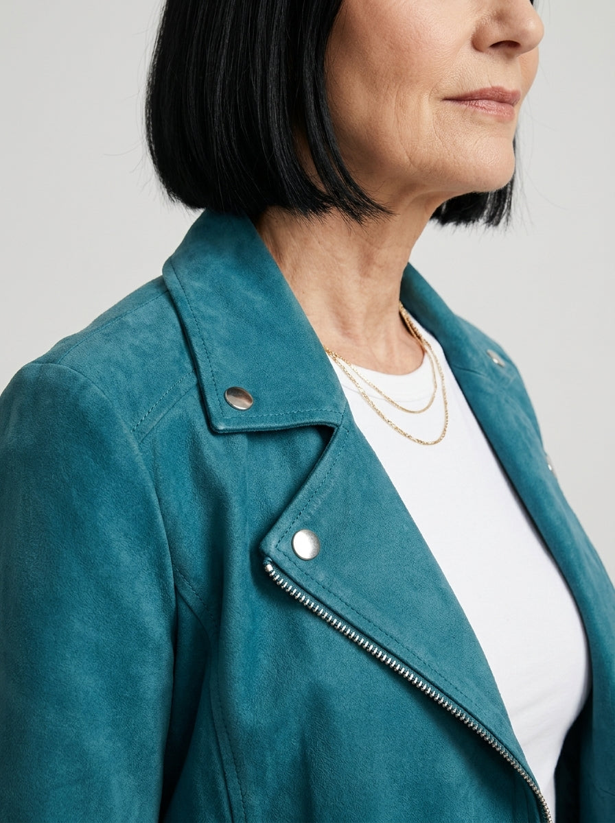 Chaqueta de Ante Sintético con Botones de Sira Montero