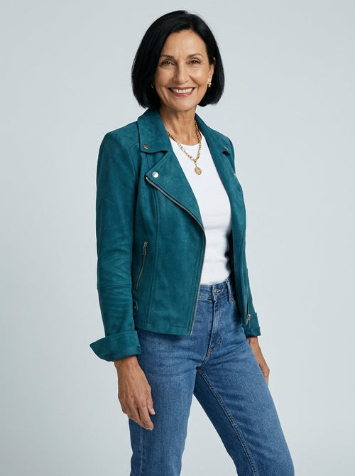 Chaqueta de Ante Sintético con Botones de Sira Montero