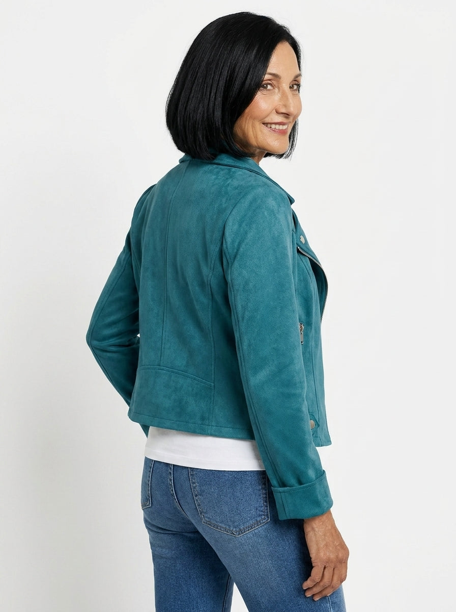 Chaqueta de Ante Sintético con Botones de Sira Montero