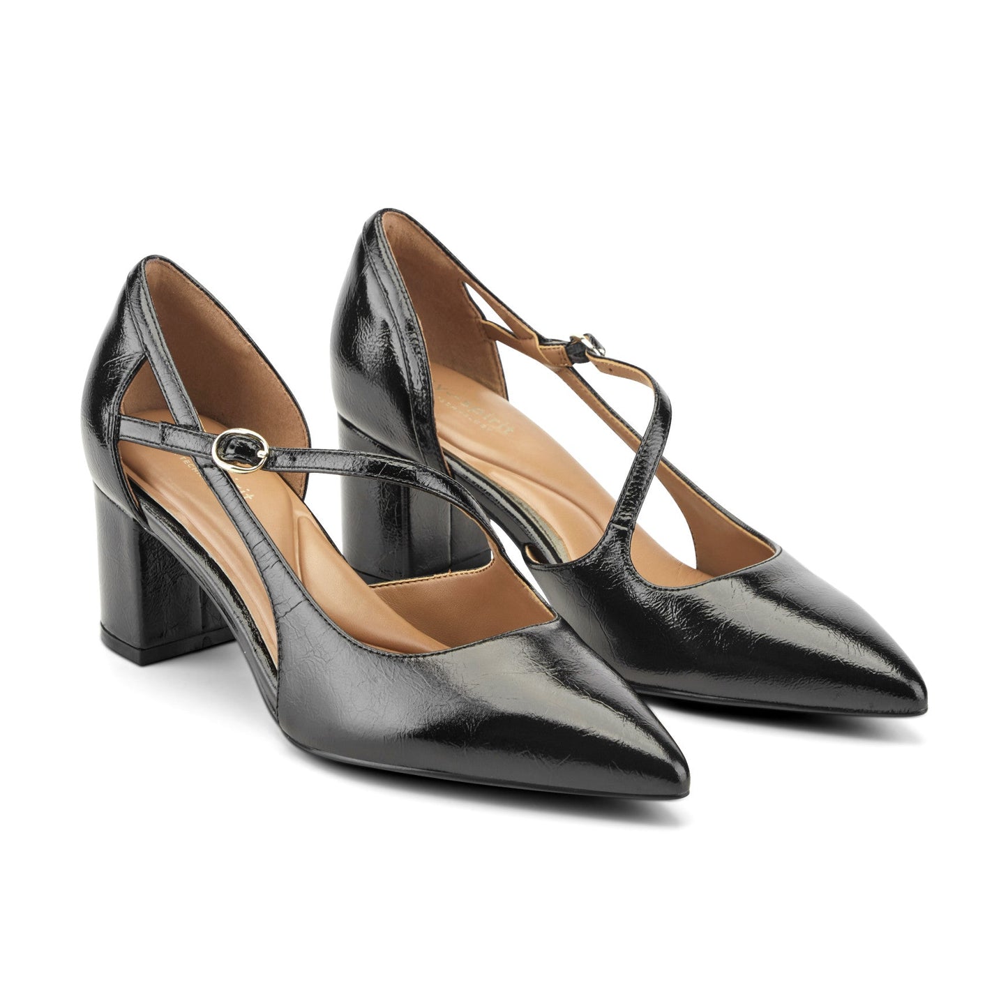 Nerina Asymmetrical Block Heel Pumps