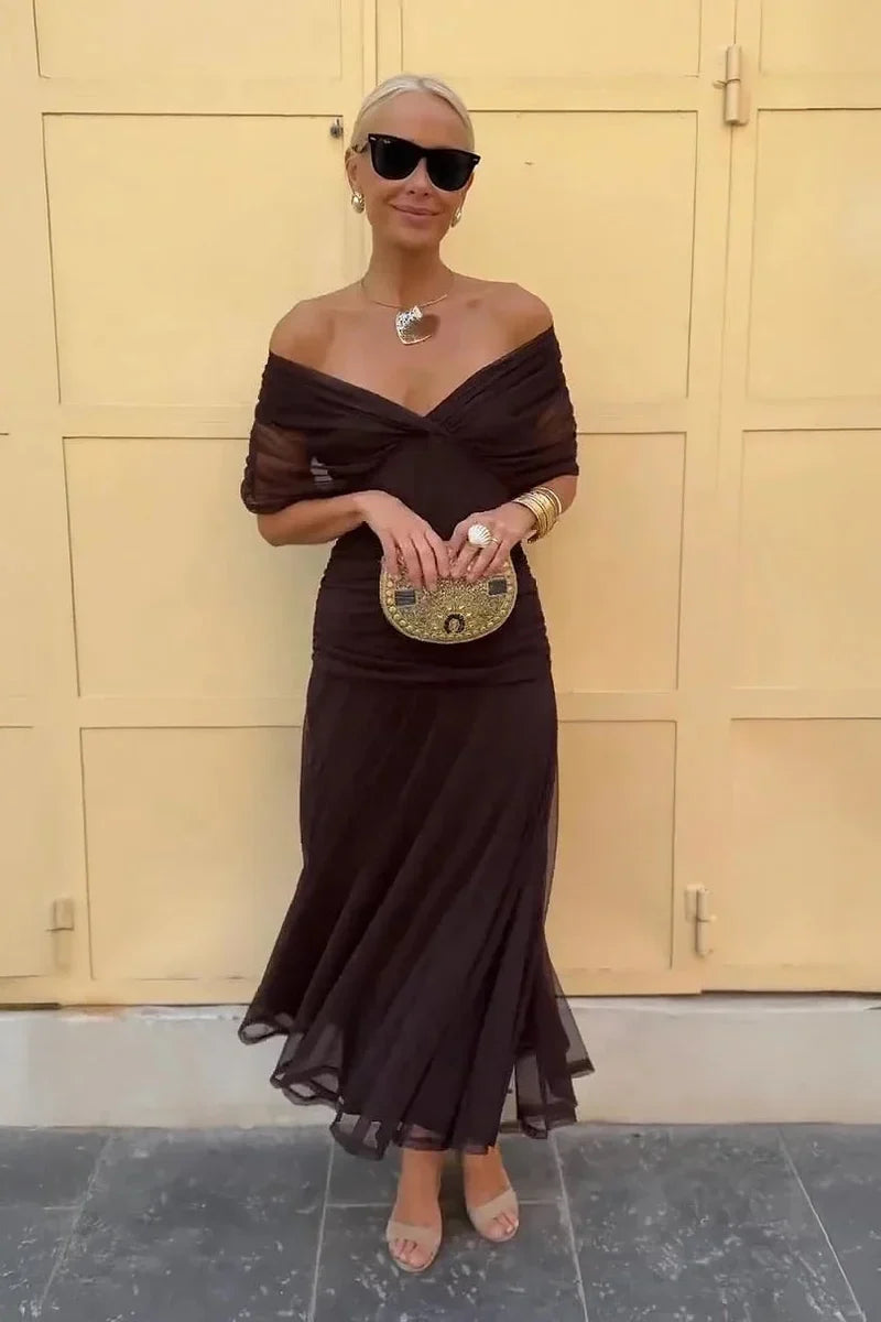 Vestido Plisado de Tejido Ligero de Sira Montero