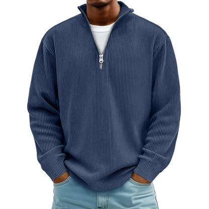 Sudadera de Pana con Media Cremallera
