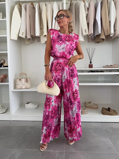 Veronica™ | Pleated Palazzo Two-Piece Set