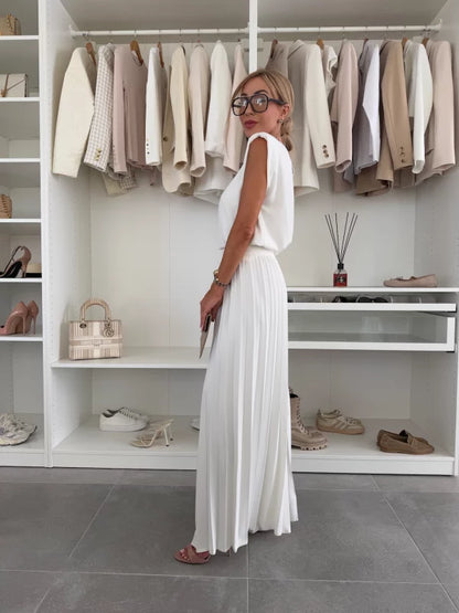 Veronica™ | Pleated Palazzo Two-Piece Set