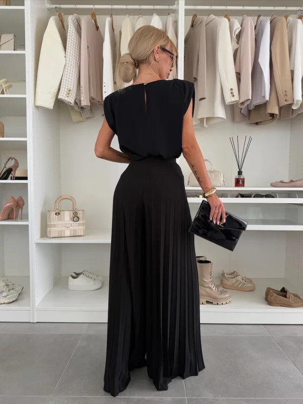 Veronica™ | Pleated Palazzo Two-Piece Set