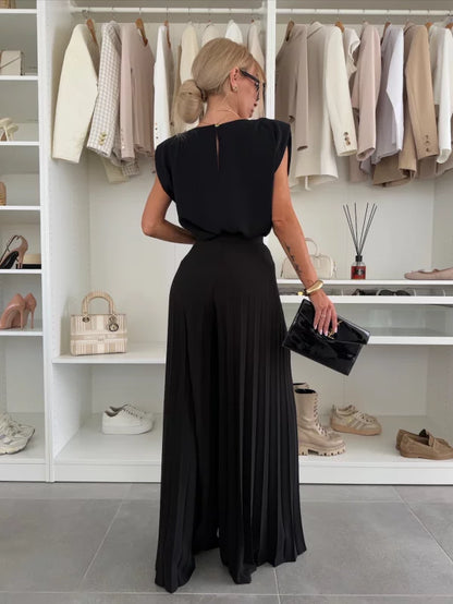 Veronica™ | Pleated Palazzo Two-Piece Set