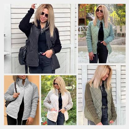 Chaqueta acolchada con mangas de punto de Sira Montero